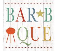 Paperproducts Design 1332370 Serviette de table en papier Motif barbecue Rouge