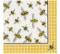 Paperproducts Design 7762 PPD Serviettes en papier de haute qualité pour boissons, 12,7 x 12,7 cm, Mary Lake Thompson Honey Bees