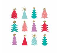 Paperproducts Design Christmas Delight Lot de 20 serviettes en papier triple épaisseur, 12,7 cm, multicolore
