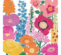 Paperproducts Design Flower Flash Lot de 20 serviettes en papier triple épaisseur, 12,7 cm, multicolore