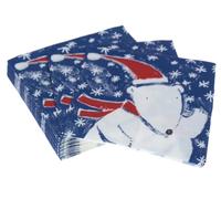 Paperproducts Design Lot de 20 serviettes en papier Motif ours Bleu d'hiver