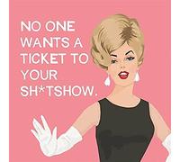 Paperproducts Design Serviette de table « No One Wants A Ticket », 12,7 x 12,7 cm, multicolore