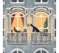 Paperproducts Design Townhouse Lot de 20 serviettes 3 plis Motif chats Multicolore 12,7 cm