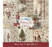 Papers For You Collection 12 Papiers Scrap double face 180 g 30,5 x 30,5 cm (Christmas Joy)
