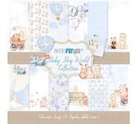 Papers For You Collection (8 Papiers + 2 découpes) Scrap Double Face 180gr 12"x12" (Baby Boy World)