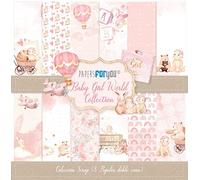 Papers For You Collection (8 Papiers + 2 découpes) Scrap Double Face 180gr 12"x12" (Baby Girl World)
