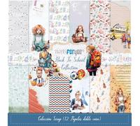 Papers For You Gamme de produits de la collection Back to School (12 papiers Scrap double face 180gr 12''x12'')