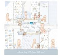 Papers For You Gamme de produits de la collection Lullaby Baby Boy (24 papiers Scrap Mini double face 180 g 6 x 6")