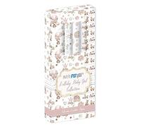Papers For You Gamme de produits de la collection Lullaby Baby Girl (Kit Leather Paper 4 pièces 32,5 x 30 cm)