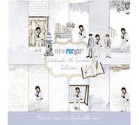 Papers For You Kit de papier pour scrapbooking | Collection "Célébrer ma communion enfant brun" | Comprend 12 papiers double face avec motifs différents | Taille 30,48 x 30,48 cm (12" x 12")