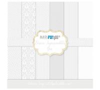 Papers for You - Kit de papier pour scrapbooking et loisirs créatifs Collection Basics Essentials Grey | Comprend 20 feuilles double face avec différents motifs | Dimensions : 20,32 x 20,32 cm