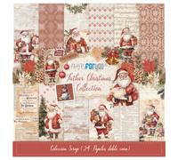 Papers For You - Kit de papiers pour scrapbooking et travaux manuels - Collection « Father Christmas » - Comprend 24 feuilles double face avec différents motifs - Dimensions : 20,3 x 20,3 cm
