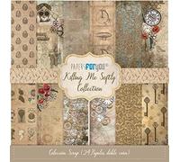 Papers For You - Kit de papiers pour scrapbooking et travaux manuels | Collection « Killing Me Softly » | Comprend 24 papiers double face avec différents motifs | Taille 20,3 x 20,3 cm