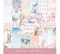 Papers For You - Kit de papiers pour scrapbooking et travaux manuels - Collection « Princess Secrets » - Comprend 12 feuilles double face avec différents motifs - Dimensions : 30,5 x 30,5 cm