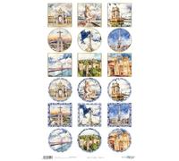 Papers For You - Papier de riz pour découpage 54 x 33 cm | 25-30 g | Design Lisbonne IX | Travaux manuels et Scrapbooking