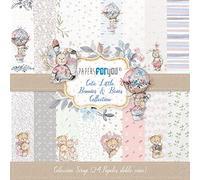 PAPERSFORYOU Collection 24 papiers Scrap Mini double face 180 g 6" x 6" (Cute Little Bunnies)