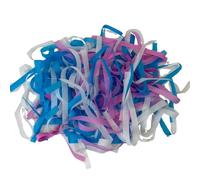 PAPERSHOW - Jeu enfant de type serpentin - THÈME REINE DES NEIGES 3 COULEURS - Pack de 3Kg de bandes de papier - festif pour anniversaire de 3 à 9 enfants - Facile à utiliser et nettoyer