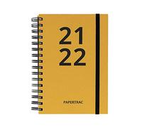Papertrac - Ocher - Agenda Scolaire 2021-2022- Journalier - 320 pages - Format A5 - 16 x 21 cm - espagnol - anglais