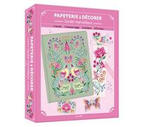 Papeterie à décorer -Jardin merveilleux - coffret avec accessoires - Leslie Wedeux - Hachette Enfants - Coffret - Document jeunesse