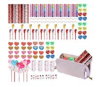 Papeterie de la Saint-Valentin - Fournitures Scolaires de Fête avec Autocollants - Papeterie de la Saint-Valentin pour et Classe | Pour Garçons, Filles, Élèves, Camarades, Famille et Faveurs de