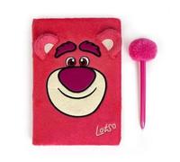 Papeterie - Disney - Lotso - Ensemble Journal En Peluche - Stylo À Pompon - Pages Lignées