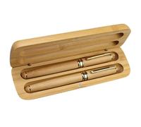 Papeterie En Bois De Bambou Étudiants Bureau D'affaires Stylo À Bille Et Boîte-Cadeau Élégant Fantaisie Jolis Stylos Ensemble De Stylos Cadeaux