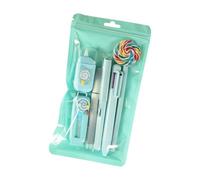 Papeterie sur le thème des sucettes pour enfant avec stylo gel multicolore blanc sur le thème de la corection, gomme pour étudiants créatifs