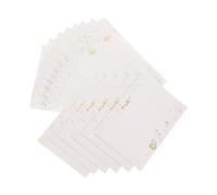 Papeterie Vintage Note Blanche en Papier, Enveloppes et Feuilles Élégantes | Usage Multi-emploi, Finition Raffinée, pour Tea Party et Bridal Shower, Ensemble Simple au Style Rétro