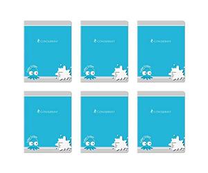 PAPETERIES HAMELIN Lot de 6 Cahiers d'écriture normalisé piqûre 32 pages 17 x 22 cm réglure maternelle DL 2 mm