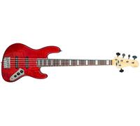 Papež Jazz Bass 5 Custom Trans Red