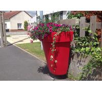 PAPI Demi pot de fleurs rond en polyéthylène haute densité - 80 x 39 x 82 cm - POT-1/2-800