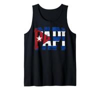 Papi Drapeau cubain Vintage Vieilli Varsity pour Papas Débardeur