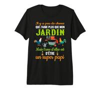 Papi Jardinier à la Retrait pour Les Passionnés de Jardinage T-Shirt Haut de Gamme