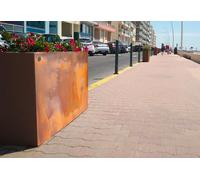 PAPI Jardinière haute rectangulaire PAPI en PEHD finition Corten - Linéo 160 L - LINEO-A-CORTEN