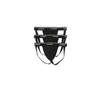 papi Lot de 3 Slips suspensoirs, Soutien athlétique, sous-vêtements d'entraînement perméable à l'air, Noir, X-Large