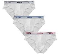 Papi Lot de 3 Slips Taille Basse en Coton pour Homme, Blanc, S