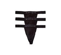 Papi Lot de 3 Strings Extensibles en Coton de qualité supérieure pour Homme, Noir, S