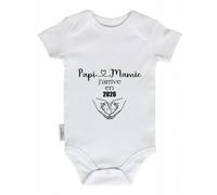 PAPI MAMIE J'ARRIVE EN 2026 body annonce grossesse - MoonBabyStore (2026)