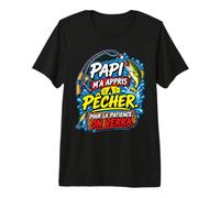 Papi Petit Fils Pêche Cadeau Garçon Jeune Pêcheur Humour T-Shirt Haut de Gamme