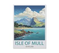 Papier 1000 Pièce Puzzle，Île de Mull Écosse，Puzzles Adultes Jeux Stress Divertissement Jouets Puzzles Maison Cadre Photo Décoration Murale（38x26cm）-FI87