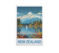 Papier 1000 Pièce Puzzle,Nouvelle-Zélande,Puzzles Adultes Jeux Stress Divertissement Jouets Puzzles Maison Cadre Photo Décoration Murale(50x70cm)-FZ87