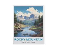 Papier 1000 Pièce Puzzle，Parc National des Rocheuses，Puzzles Adultes Jeux Stress Divertissement Jouets Puzzles Maison Cadre Photo Décoration Murale（38x26cm）-HS97