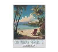 Papier 1000 Pièce Puzzle,République Dominicaine Caraïbes,Puzzles Adultes Jeux Stress Divertissement Jouets Puzzles Maison Cadre Photo Décoration Murale(38x26cm)-FJ87