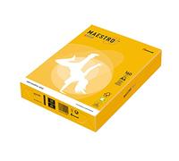 Papier 160 g mAESTRO rame de 250 feuilles a4 pour photocopieuse/imprimante à jet d'encre couleurs intenses - - Jaune intense