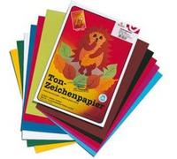 Rayher Papier à dessin, papier coloré 20 feuilles A4 130 g/m2, 10coul, 81001000, Vert Foncé, Orange, Jaune