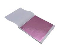 Papier à feuille d'or, Feuilles de transfert feuille d'or 8x8,5 cm multicolores paquet 100 for bricolage artisanat dorure Nail Art(Nine Red)