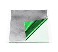 Papier à feuille d'or, Feuilles de transfert imitation feuille d'or multicolores, paquet 100, 13x13,5 cm(Color 20)