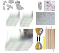 Papier À Feuilles - Ensemble D'artisanat De 30 Cm Avec Outils De Gaufrage | 17 Pièces Kits De Feuilles De Feuille D'aluminium Pour Projets Artistiques | Brillant D'argent Or Pour Peindre Des Ornements