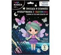 Papier à gratter avec cahier de coloriage lumineux Fairies Magic Kidea