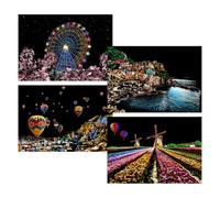 Papier à gratter - Feuilles Arc-en- A4 STK de Gravure créative STK Multicolore Vibrant révèle des Outils d'expression Artistique Imaginative | salles de Classe enseignement à d